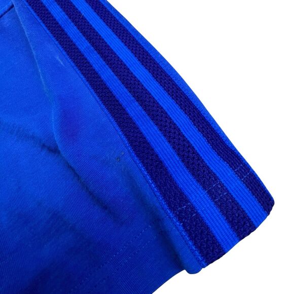 Vintage Adidas Shirt Men XXL Blue 3 Stripes Crewneck Spell Out Graphic Soccer - Picture 5 of 10